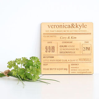 Invitations - Menu Style Coaster