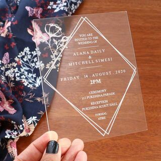 Acrylic Invitation - Peony