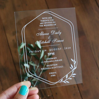 Acrylic Invitation - Olive Branch