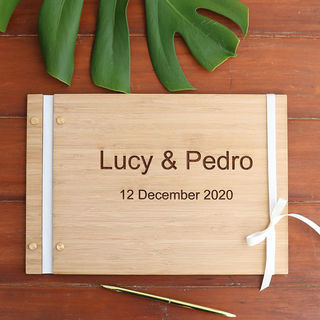 Guest Book - Bamboo - Flat Lay Binding